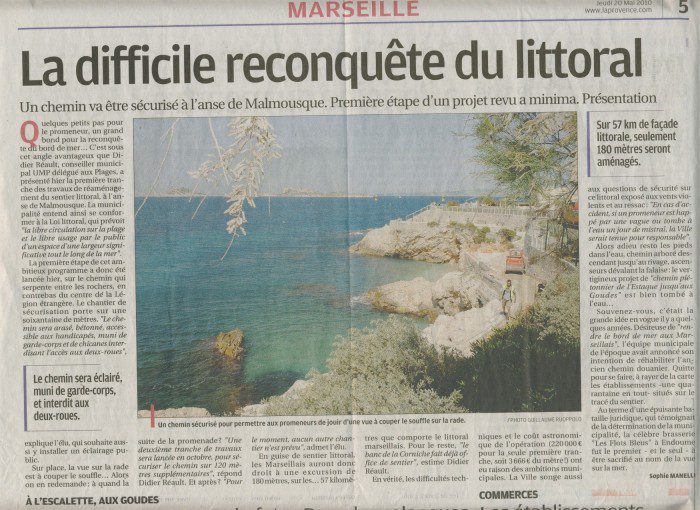 Lire la suite à propos de l’article La difficile reconquête du littoral à Marseille