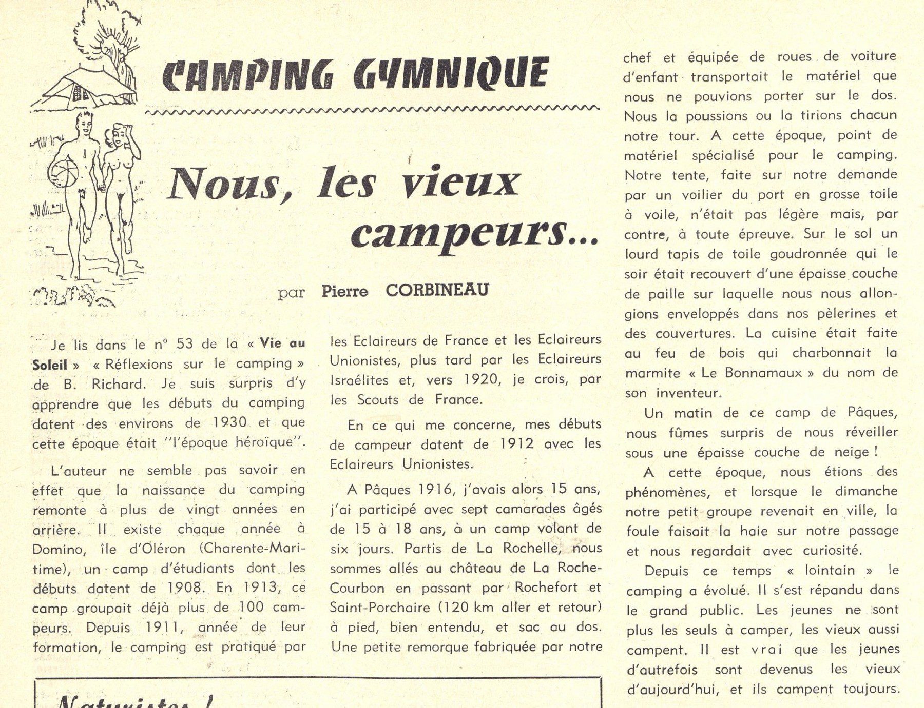 Les 1er campings - LVS - numéro 55 - sept oct 1957