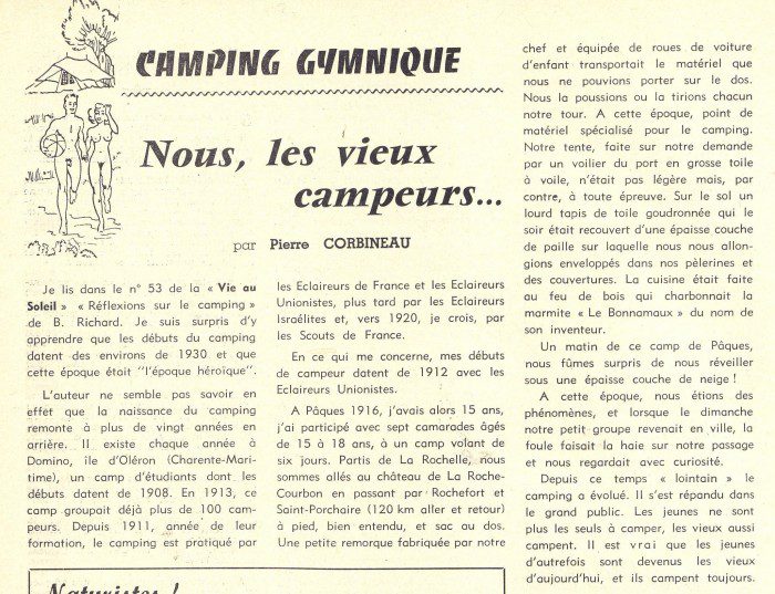 Lire la suite à propos de l’article Au temps des premiers campeurs