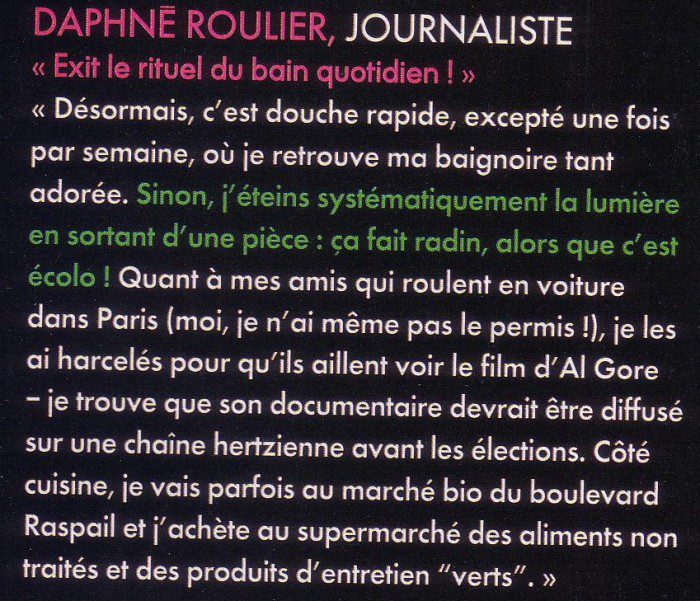 Les stars donnent l'exemple - Daphné Roulier