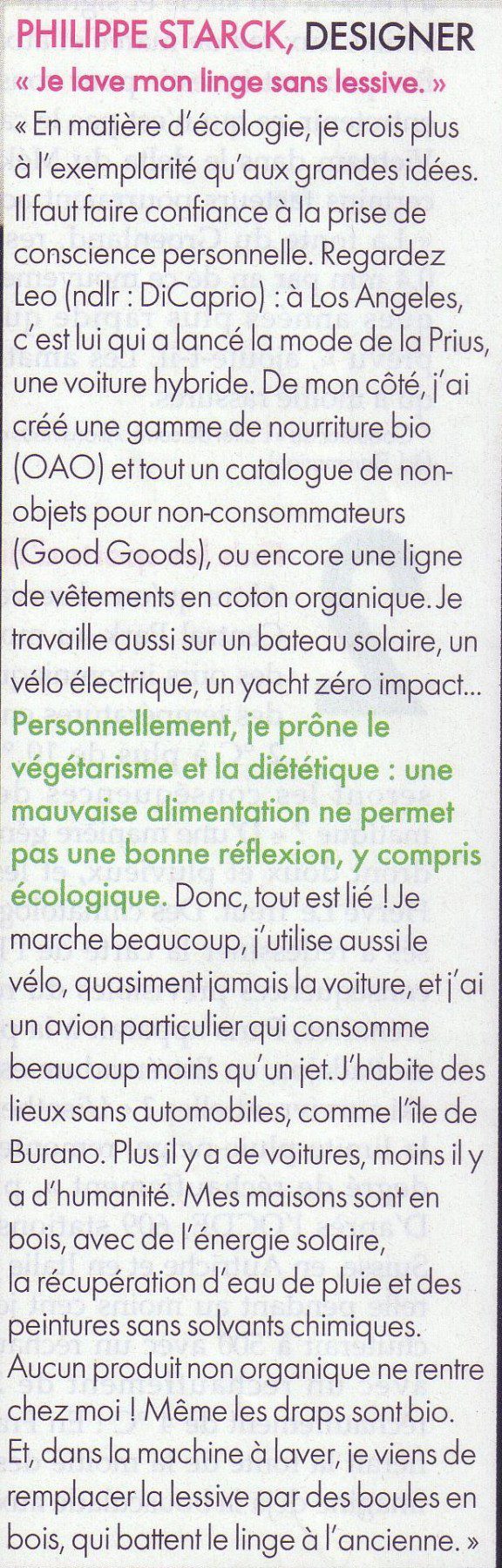 Les stars donnent l'exemple - Philippe Starck