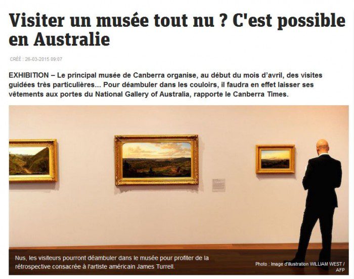 Lire la suite à propos de l’article En Australie, on peut visiter un musée en étant nu