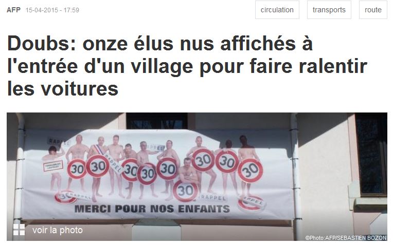 Lire la suite à propos de l’article Doubs : Onze élus s&rsquo;affichent nus pour sensibiliser la population
