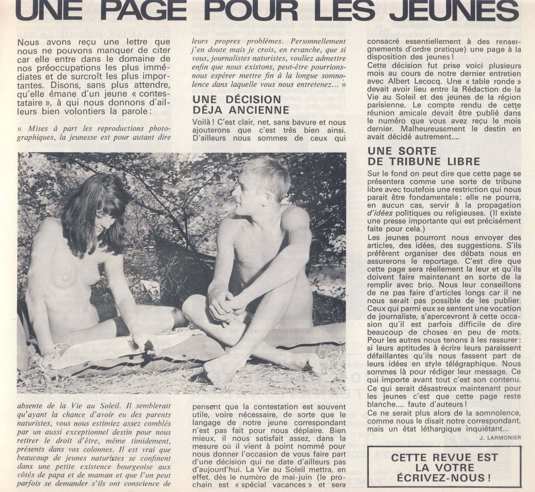 LVS n°2 - mars avril 1970 - La jeunesse