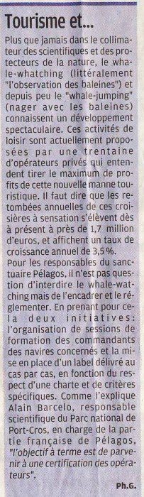 Lire la suite à propos de l’article Le sanctuaire Pélagos