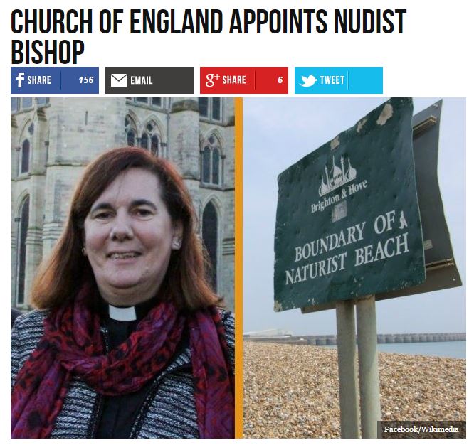 Lire la suite à propos de l’article La nouvelle évêquesse de l’Eglise anglicane est une fervente adepte du naturisme