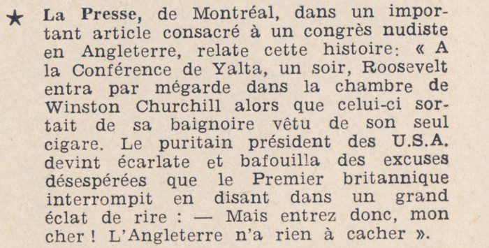 Lire la suite à propos de l’article Anecdotes sur Churchill