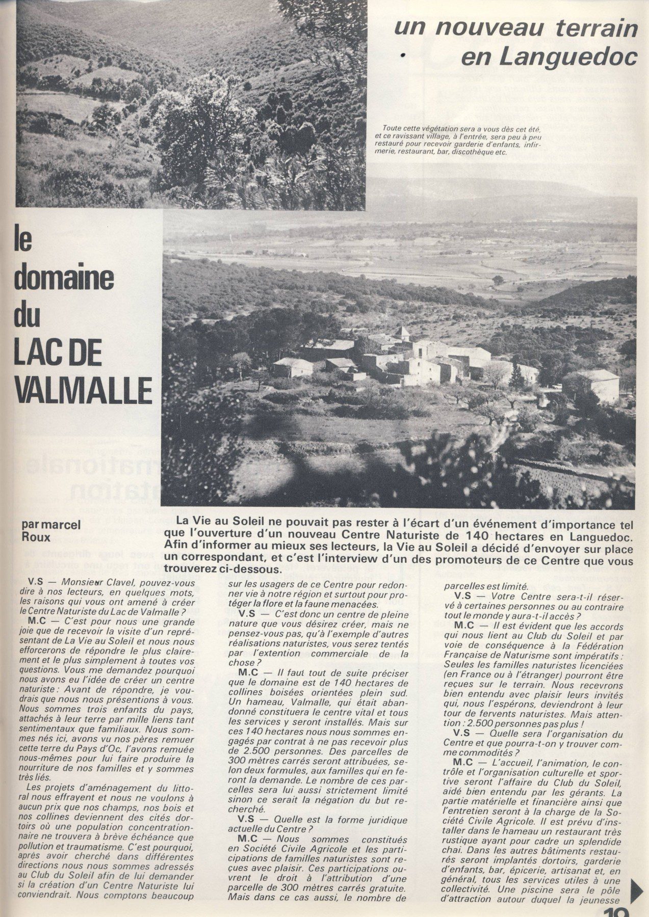 La vie au soleil numéro 17 - mai juin 72 - domaine du lac de valmalle