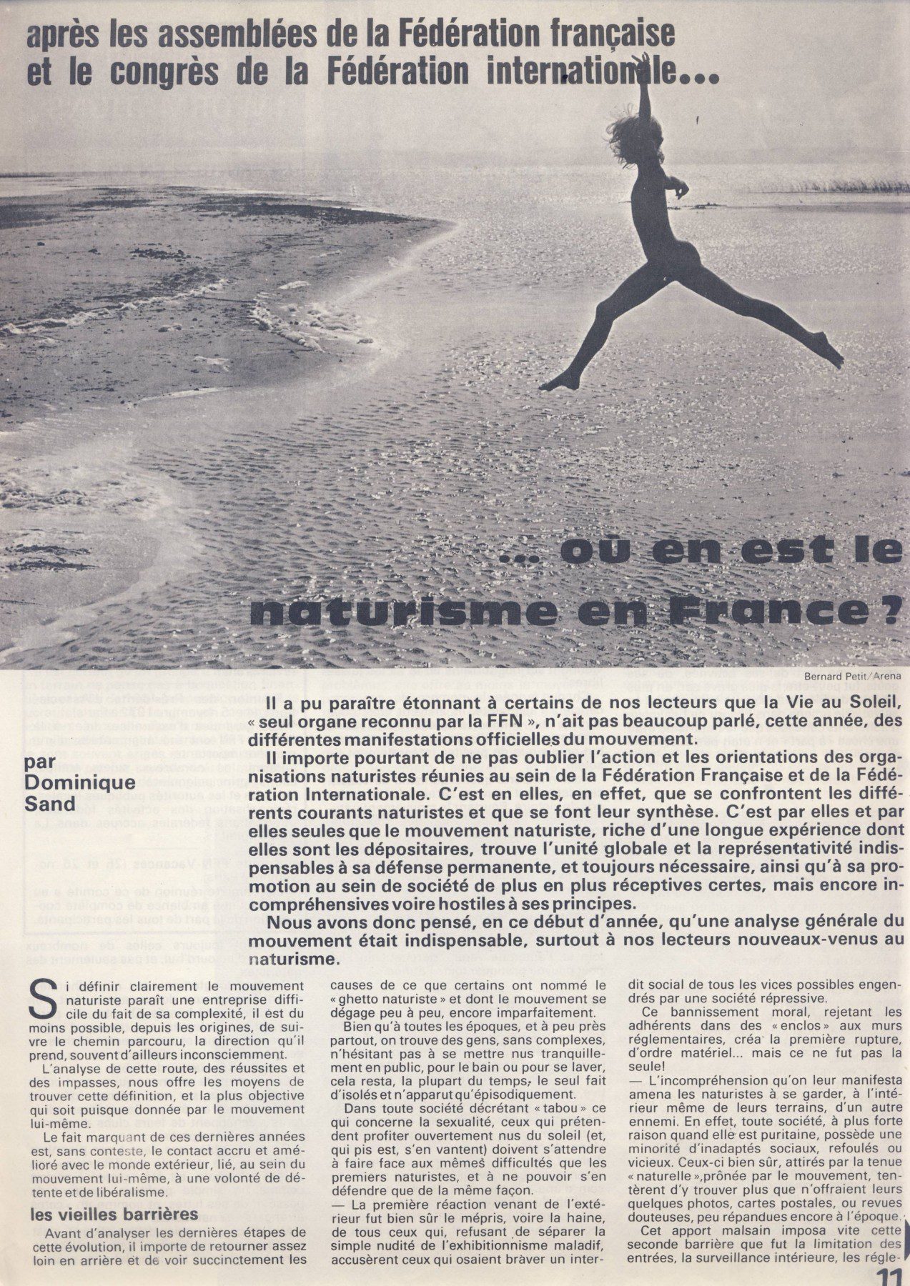 La vie au soleil numéro 21 - janvier février 73 - Ou en est le naturisme en France1