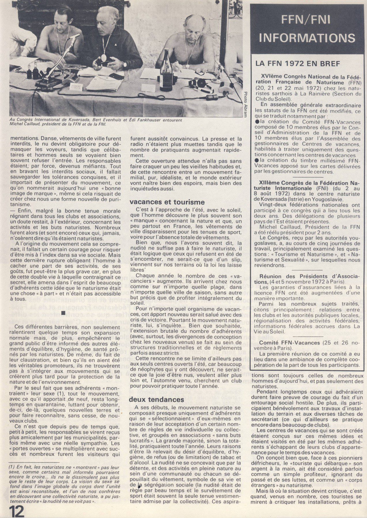 La vie au soleil numéro 21 - janvier février 73 - Ou en est le naturisme en France2