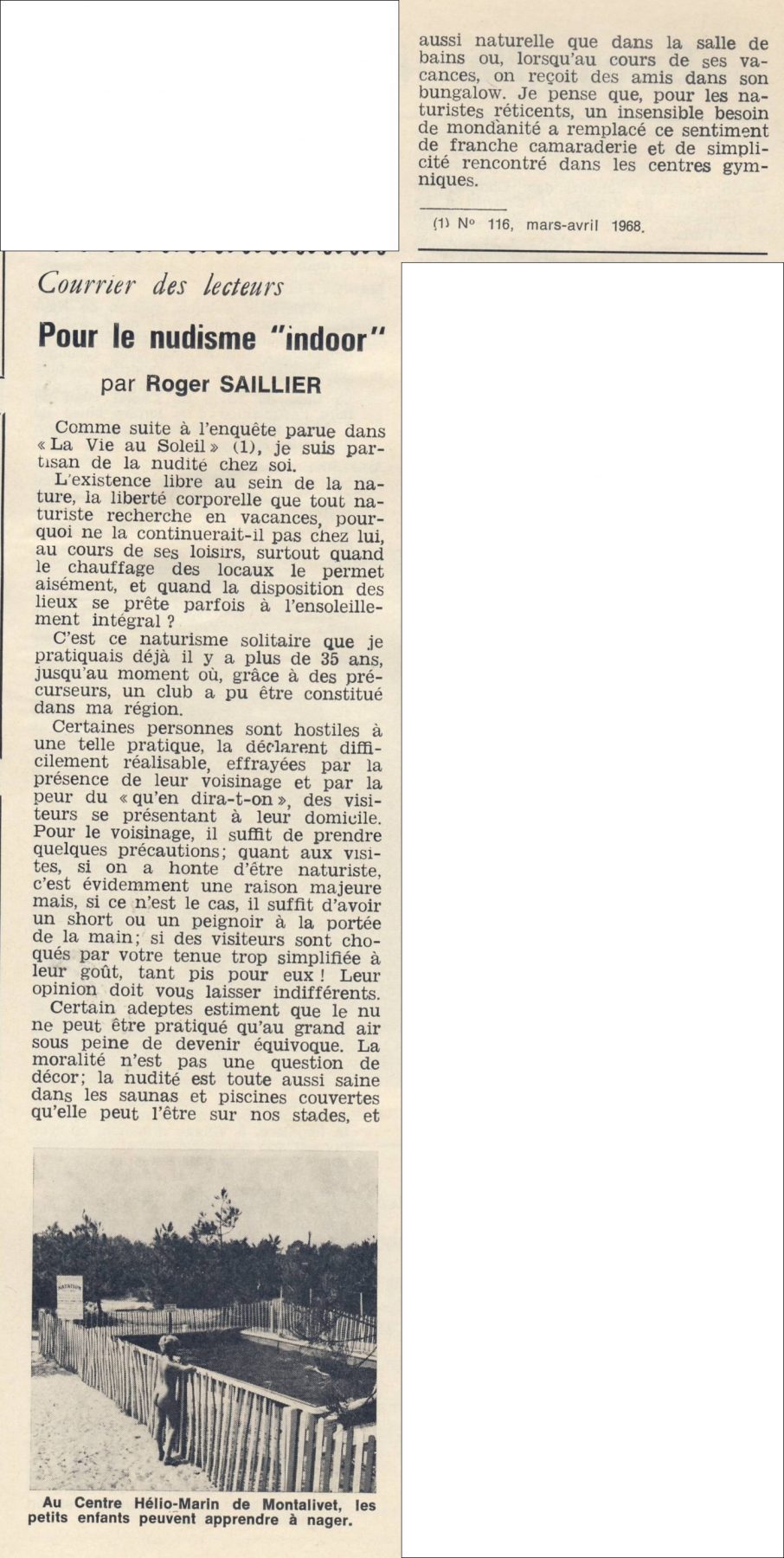 1968 - La vie au soleil - n°117 - Mai Juin 1968 le naturisme indoor