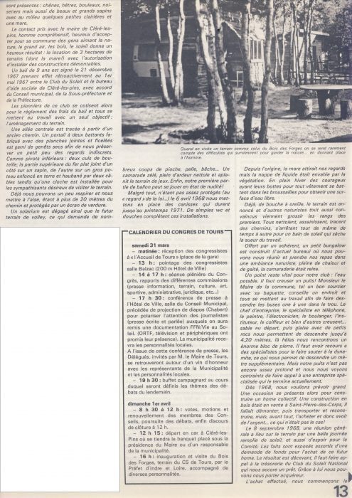 La vie au soleil numéro 22 - mars avril 73 - CS de Tours2