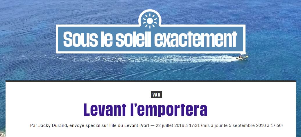 You are currently viewing Article de Libération sur le Levant (22.07.2016)