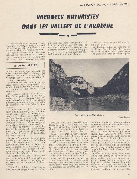 Lire la suite à propos de l’article La Madeleine dans les gorges de l&rsquo;Ardèche