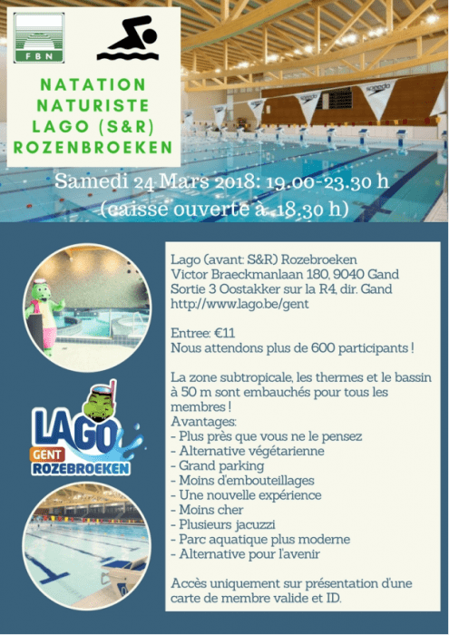 Lire la suite à propos de l’article Natation naturiste à Gand (Belgique)