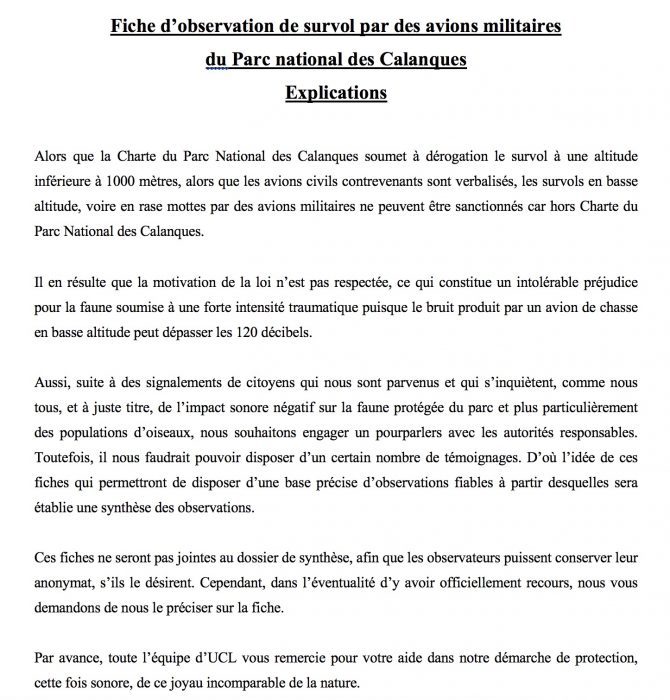Lire la suite à propos de l’article Survol d&rsquo;avions militaires dans les Calanques