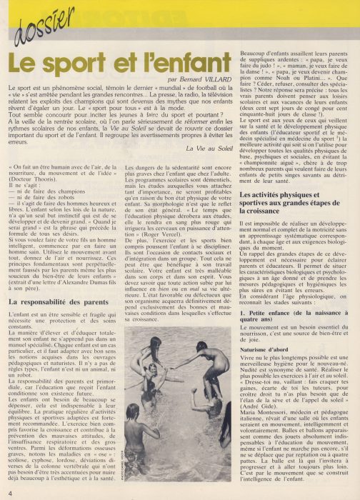 Lire la suite à propos de l’article Le sport et l&rsquo;enfant