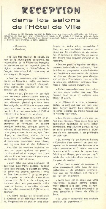 Lire la suite à propos de l’article Réception à l&rsquo;hôtel de ville de Paris de la FFN (1964)