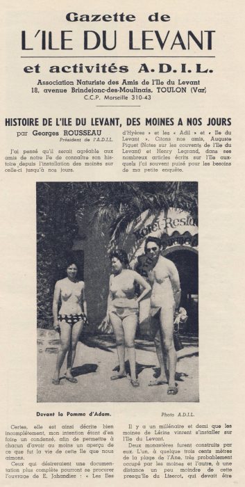 Lire la suite à propos de l’article Histoire du Levant – des moines aux naturistes