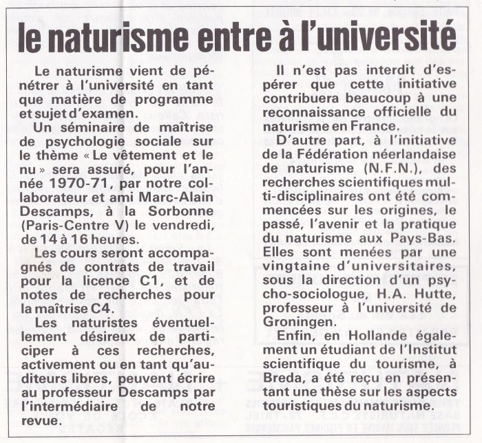 Lire la suite à propos de l’article Psychologie du nudisme