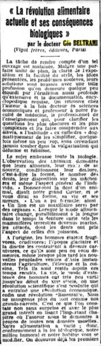 Lire la suite à propos de l’article La révolution alimentaire actuelle et ses conséquences biologiques (1937) par Dr Beltrami