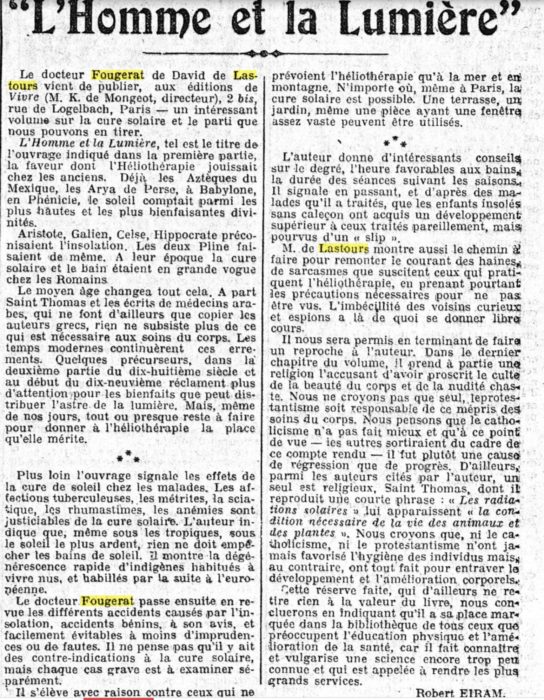 Lire la suite à propos de l’article L&rsquo;homme et la lumière (1927)