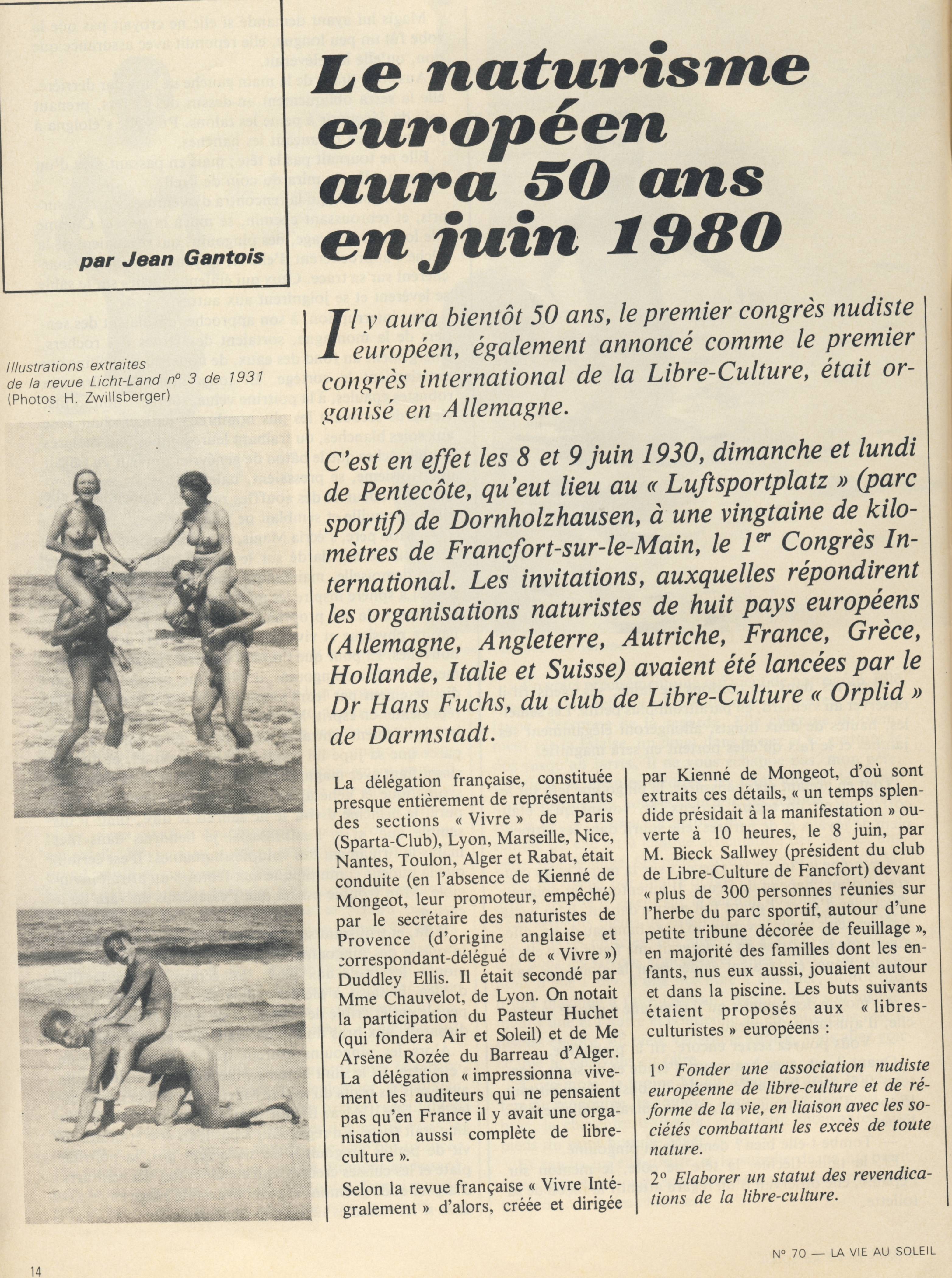 You are currently viewing Juin 1980, le naturisme avait 50 ans