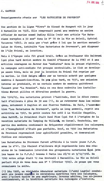 Lire la suite à propos de l’article Les Naturistes de Provence par Jean Gantois