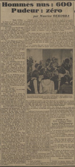 Lire la suite à propos de l’article Un journaliste fait l&rsquo;expérience du naturisme dans une piscine allemande en 1932