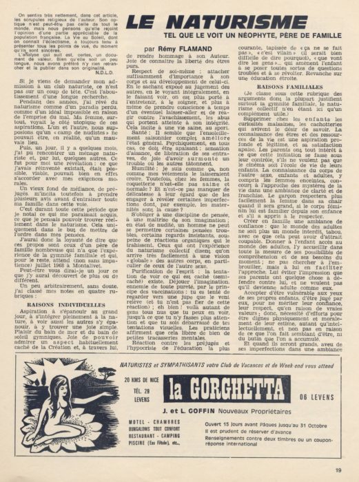 Lire la suite à propos de l’article Le naturisme, tels que le voit un néophyte (1968)