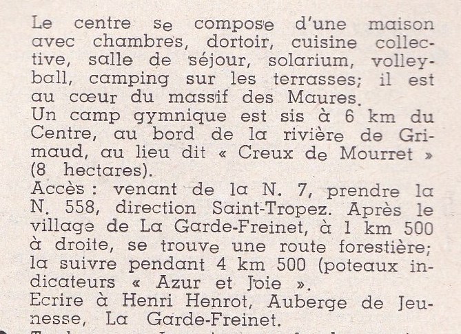 Lire la suite à propos de l’article Centre naturiste de la Garde Freinet (1958 – 1972)