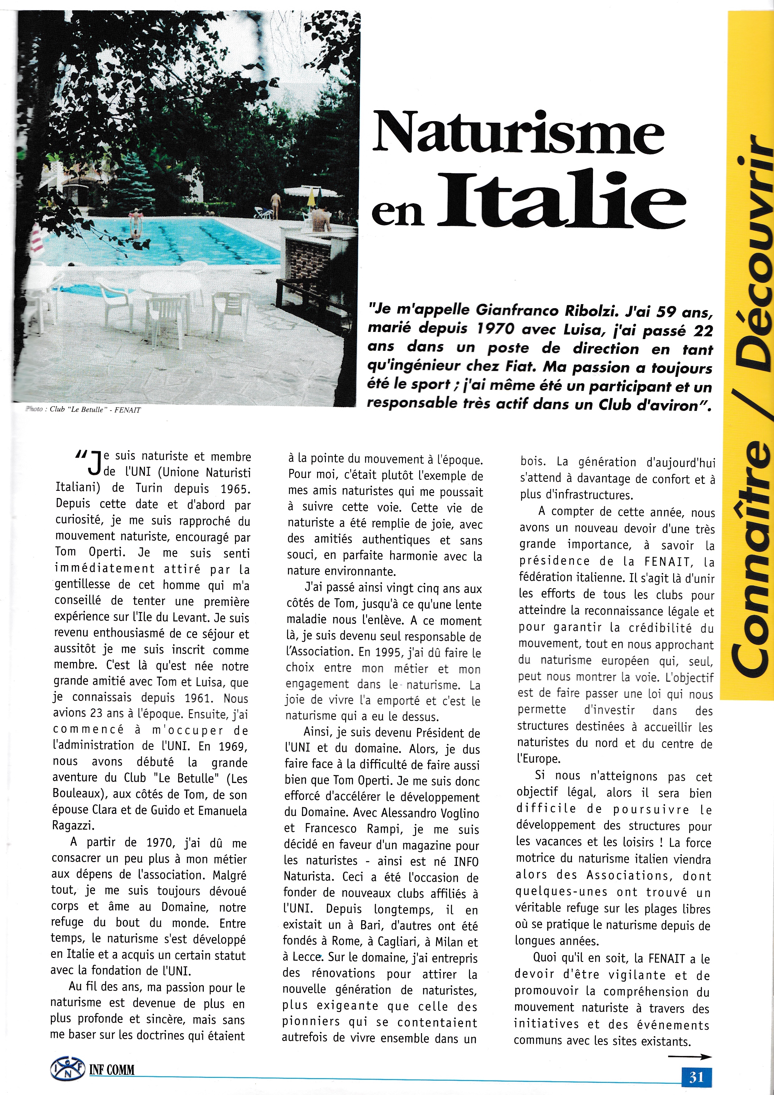 You are currently viewing Naturisme en Italie