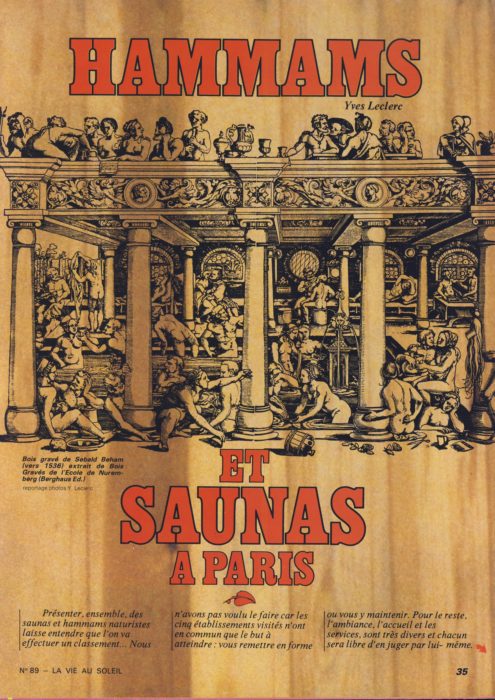 Lire la suite à propos de l’article Sauna et spa naturistes à Paris dans les années 80