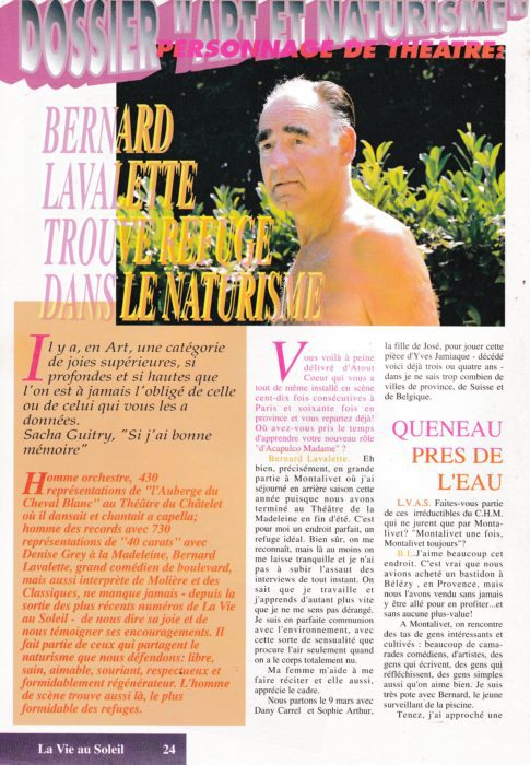 Lire la suite à propos de l’article Interview du comédien Bernard Lavalette